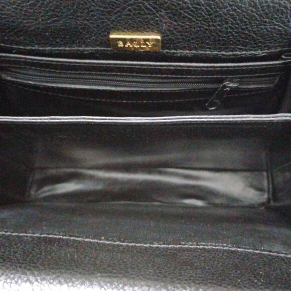 ❤️Rare 3 PC BALLY Pebble Leather & Croc Top Handle Purse Bag + Strap +Dustbag